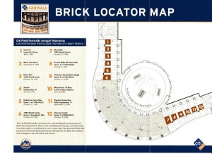CitiField Fanwalk Brick Locator Map