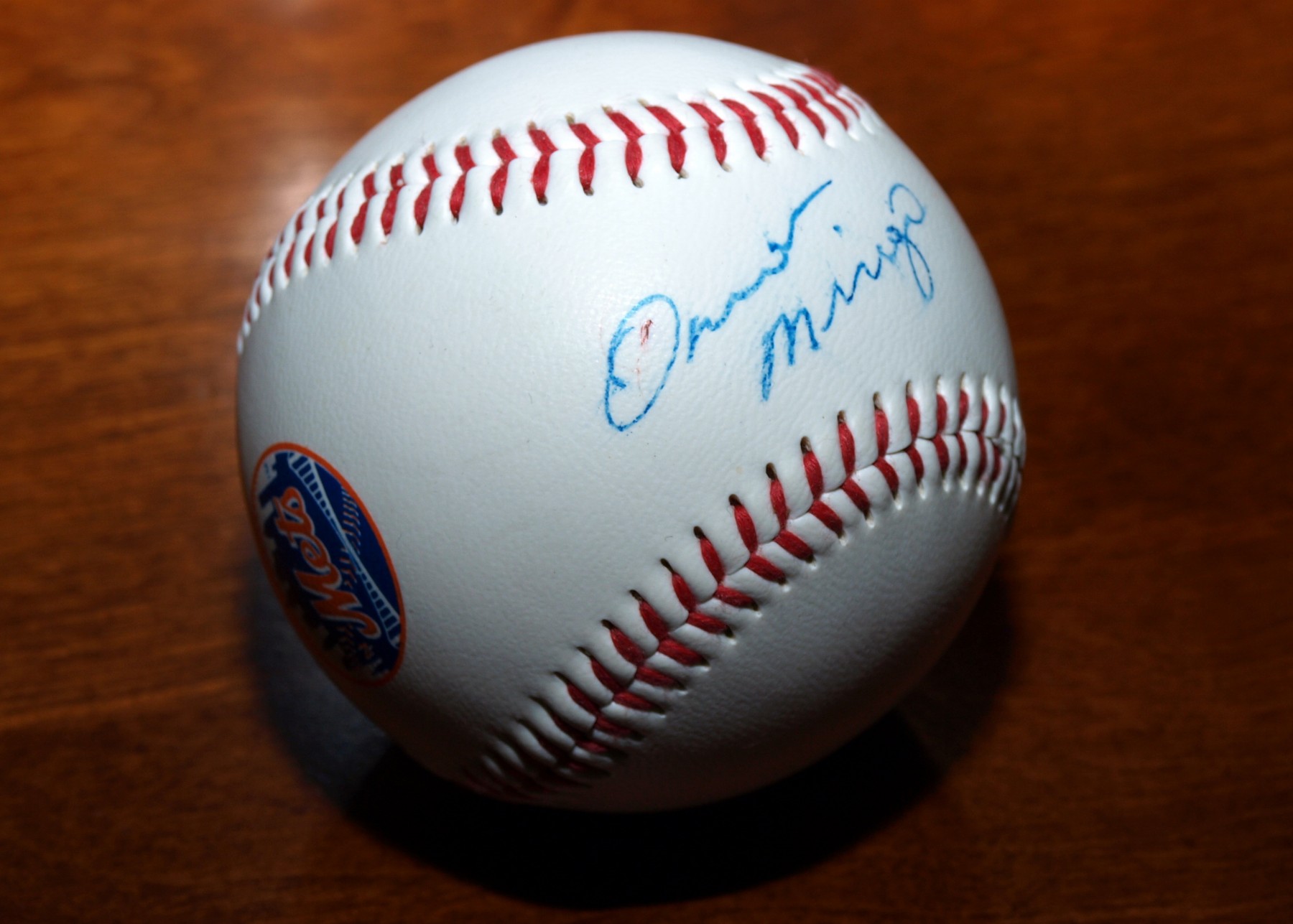 MetsPolice Omar Minaya Autographed Ball