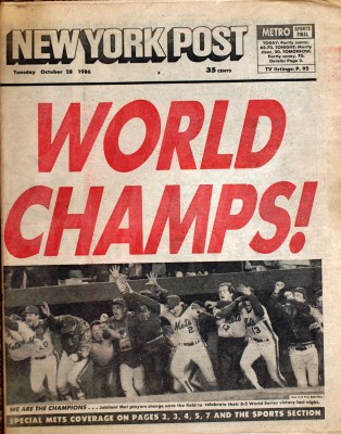 MetsPolice.com 1986 World Series Game 7 Post Front 1