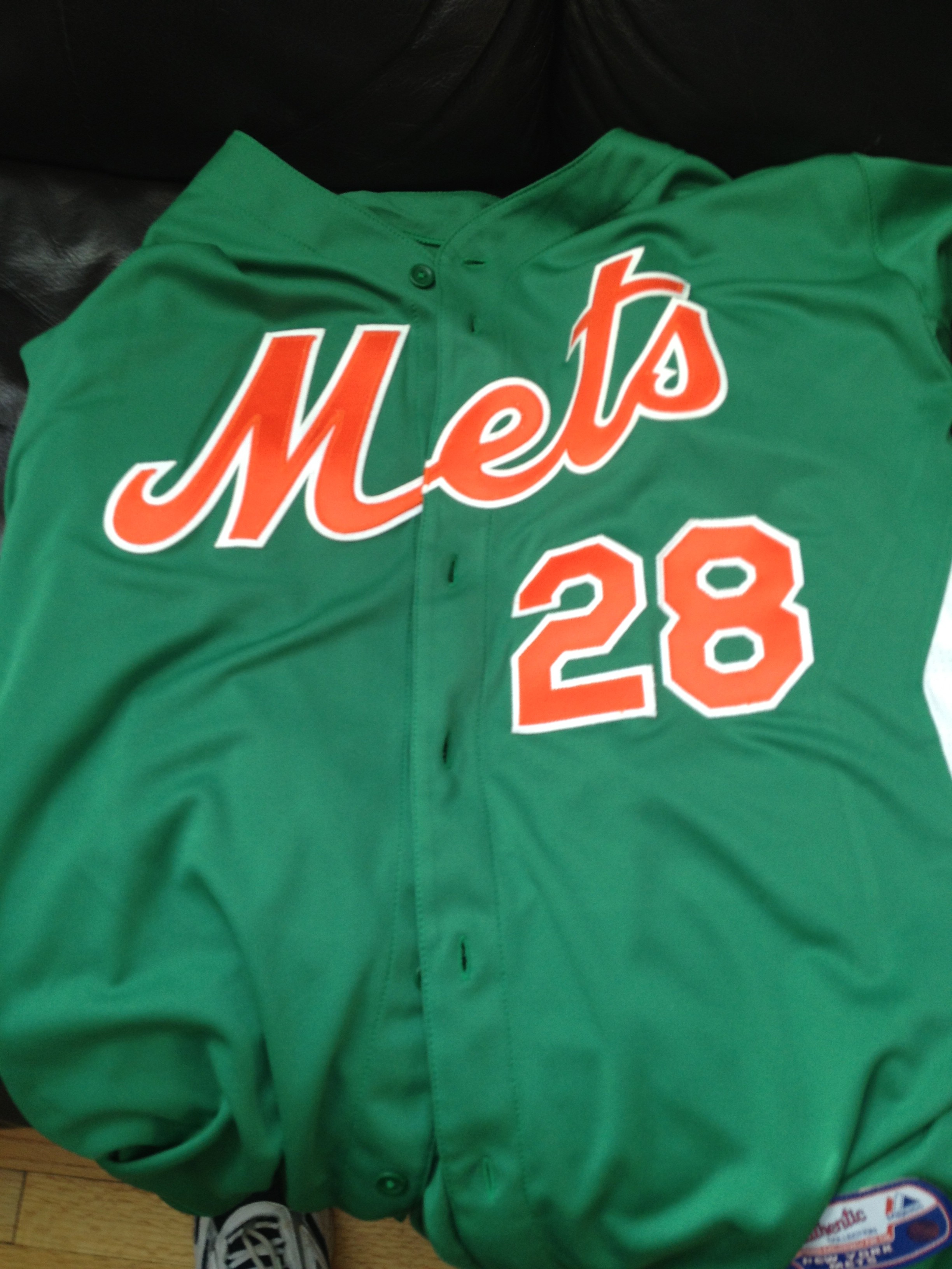 mets 2012 st. patrick's day jersey daniel murphy metspolice.com