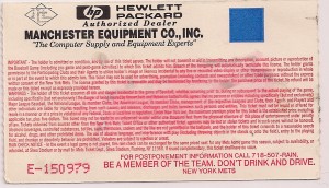 1993 Mets ticket stub back