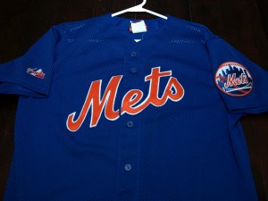 MetsPolice.com Blue Mesh Buttoned Jersey
