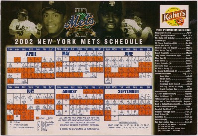 2002 Mets magnetic schedule – The Mets Police