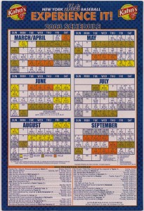 2003 Mets Magnetic Schedule