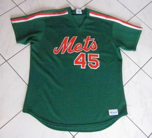 mark carreon mets st. patrick's day jersey circa 1990