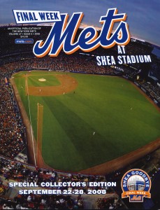 Mets Police Sept 27 2008 Scorecard Cover