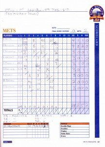 Mets Police Sept 27 2008 Scorecard 2
