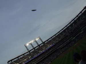 blimp on Opening Day 2009