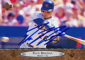MetsPolice Rico Brogna Signed Card
