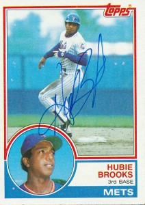 MetsPolice Hubie Brooks Signed Card 2