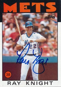 MetsPolice Ray Knight Signed Card