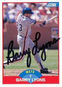 MetsPolice Barry Lyons Signed Card 2