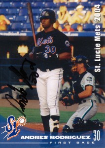 MetsPolice Andres Rodriguez Signed Card