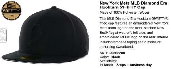 very black Mets cap