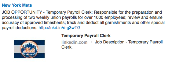 mets payroll clerk