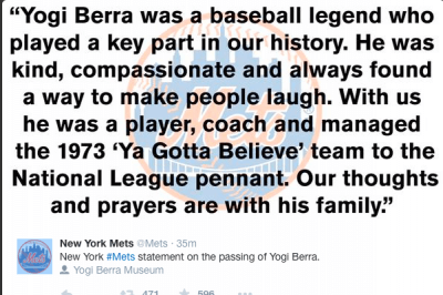 mets statement about yogi berra