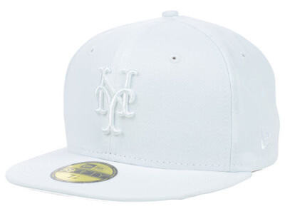 mets white on white cap