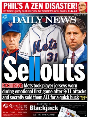 Daily News Piazza Sellouts back page Mets