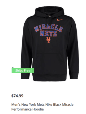 miracle mets black sweatshirt