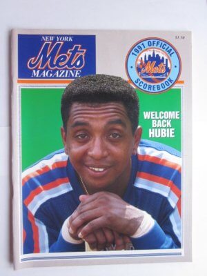 welcome back hubie brooks mets program 1981