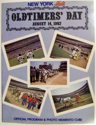 mets oldtimers day program