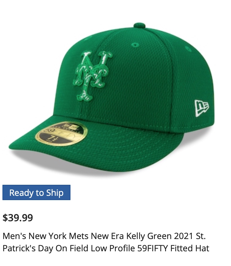 2023 New York Mets St. Patrick's Day hats out now