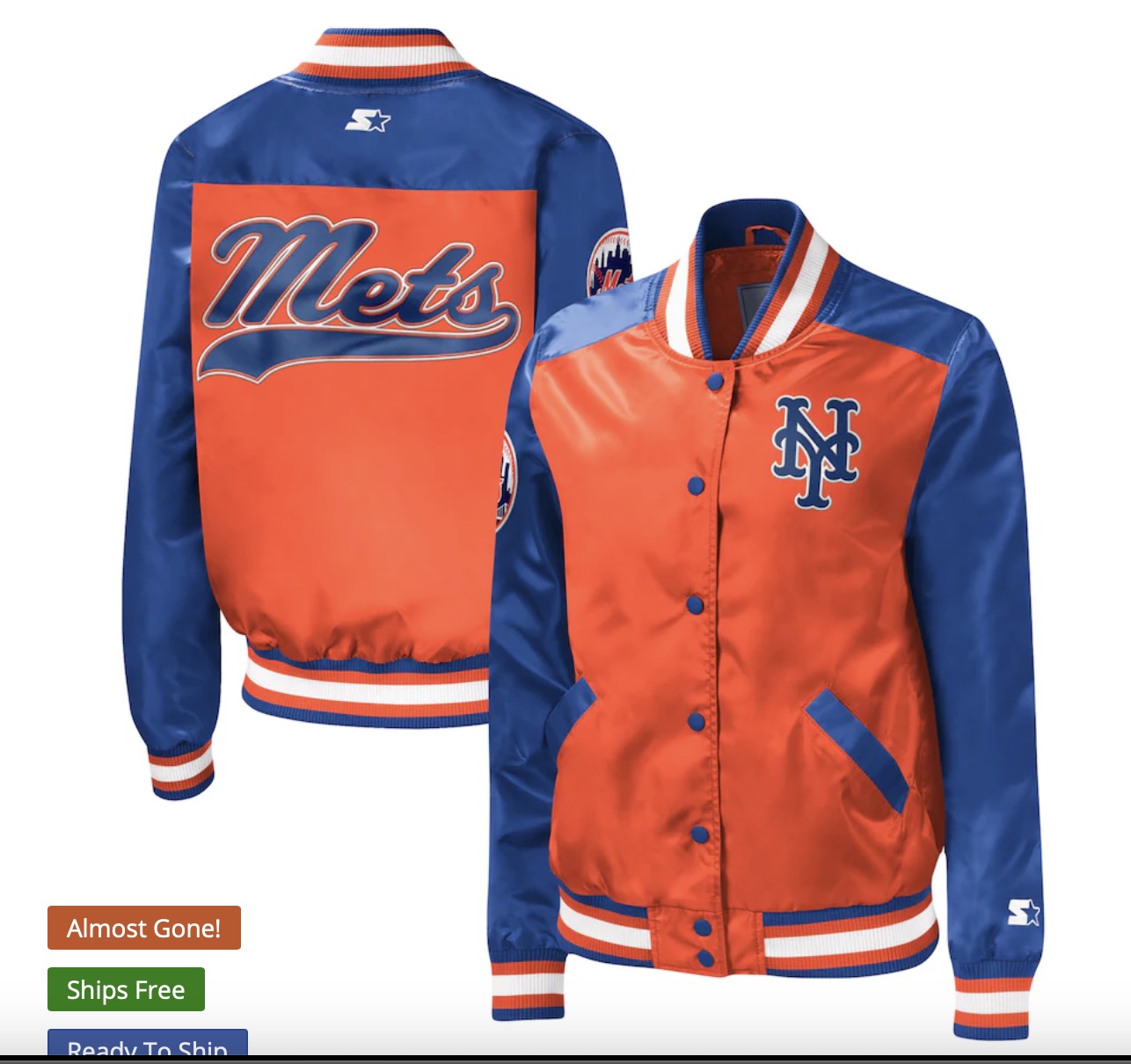 Mets Starter Jacket can't be bothered to have accurate Font - The Mets ...