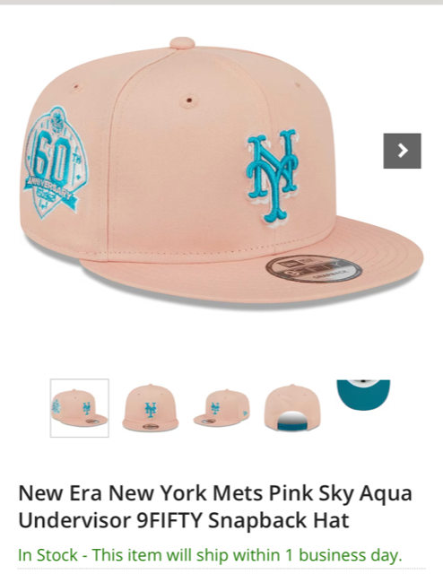 What if Mets caps were Pink Sky and Aqua? And what if it had a