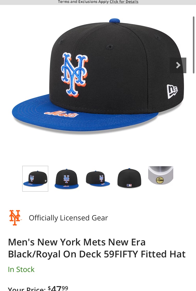 The Mets hybrid caps would have looked better had they just done this ...